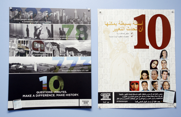 Posters Explaining the Census in Arabic - Photo: Sarah Kate Kramer