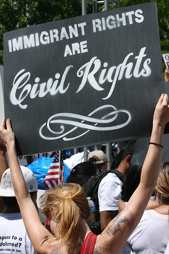Sign at an immigration reform rally - Photo: Arasmus Photo