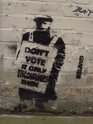 Don't Vote Graffiti
