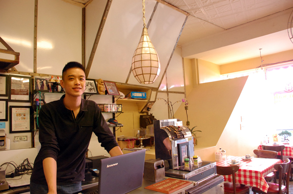 Wilson Tang, the new owner of Nom Wah at his shop