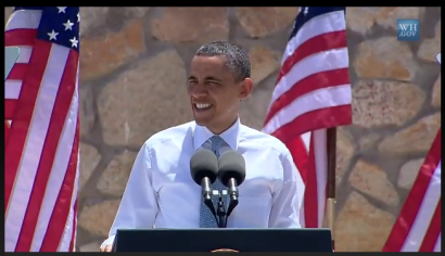 President Obama addressing El Paso in his immigration speech on May 10, 2011