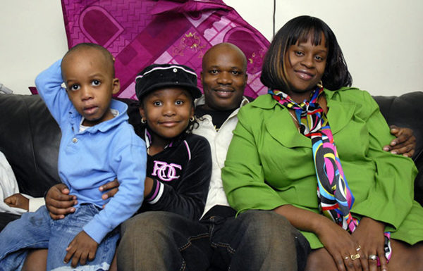 Jean Montrevil with his wife Janay and two of their four children – Photo: NSC