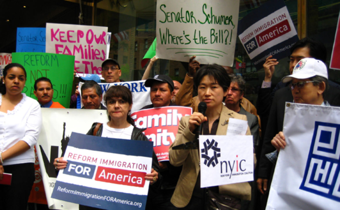 Rally outside Sen. Charles Schumer's Manhattan Office