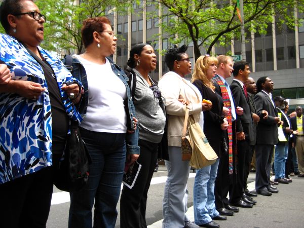 Civil Disobedience Against SB 1070 in New York City. Photo - New York Immigrant Coaltion