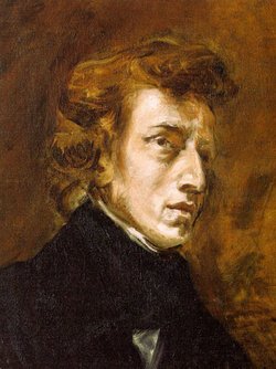 A portrait of Frederic Chopin by Delacroix
