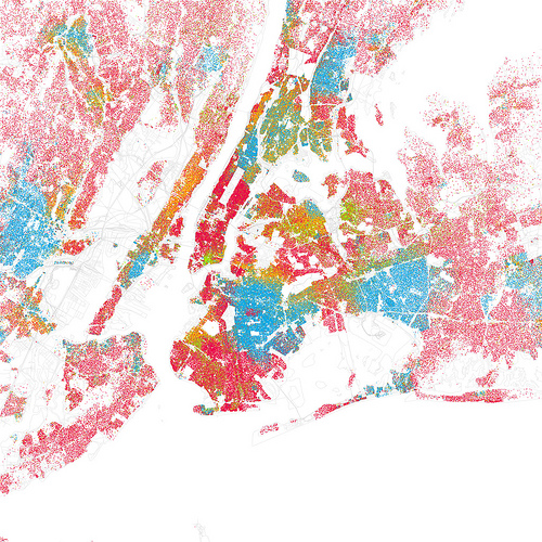 Eric Fischer's map of race and ethnicity in New York City
