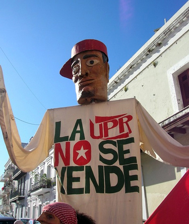 Puppet at a protest at the University of Puerto Rico - Photo: Solana Larsen