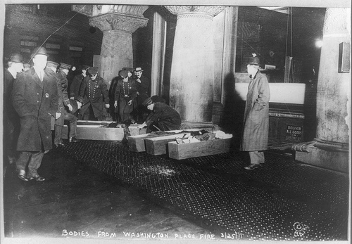 Bodies from the Triangle Shirtwaist Fire in 1911 (Photo: Library of Congress)