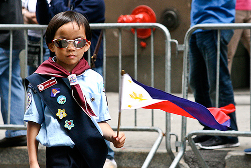 A young boy at the Philippines Parade