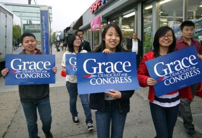 Most of the 250 volunteers are young Asian Americans